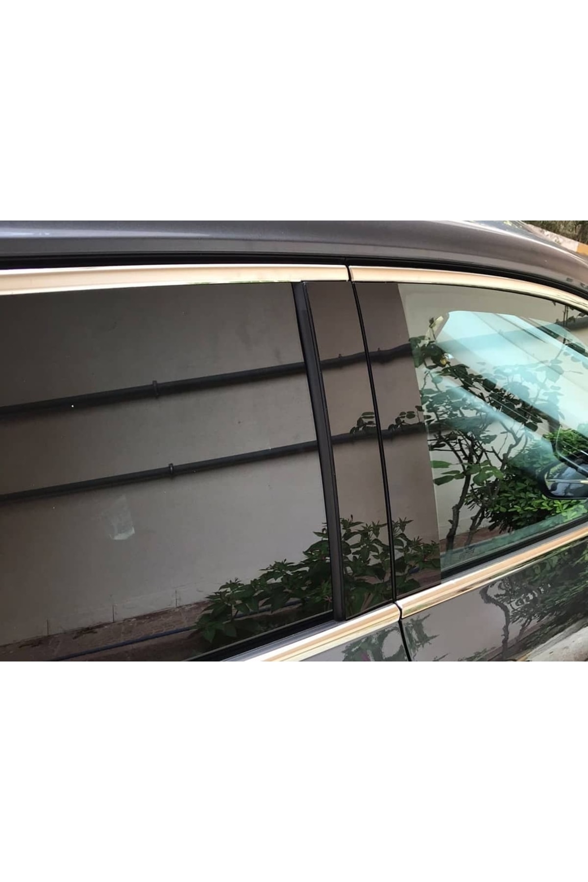 OTOSUTUN Renault Clio 4 Arka Kelebek Cam Olan Model Için Parlak Siyah Kapı Sütunları